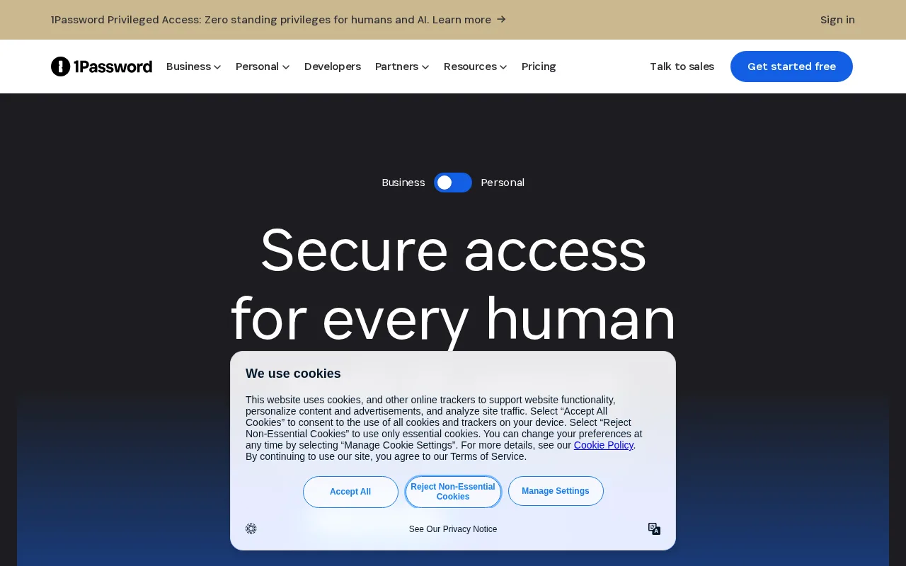 Screenshot of 1Password