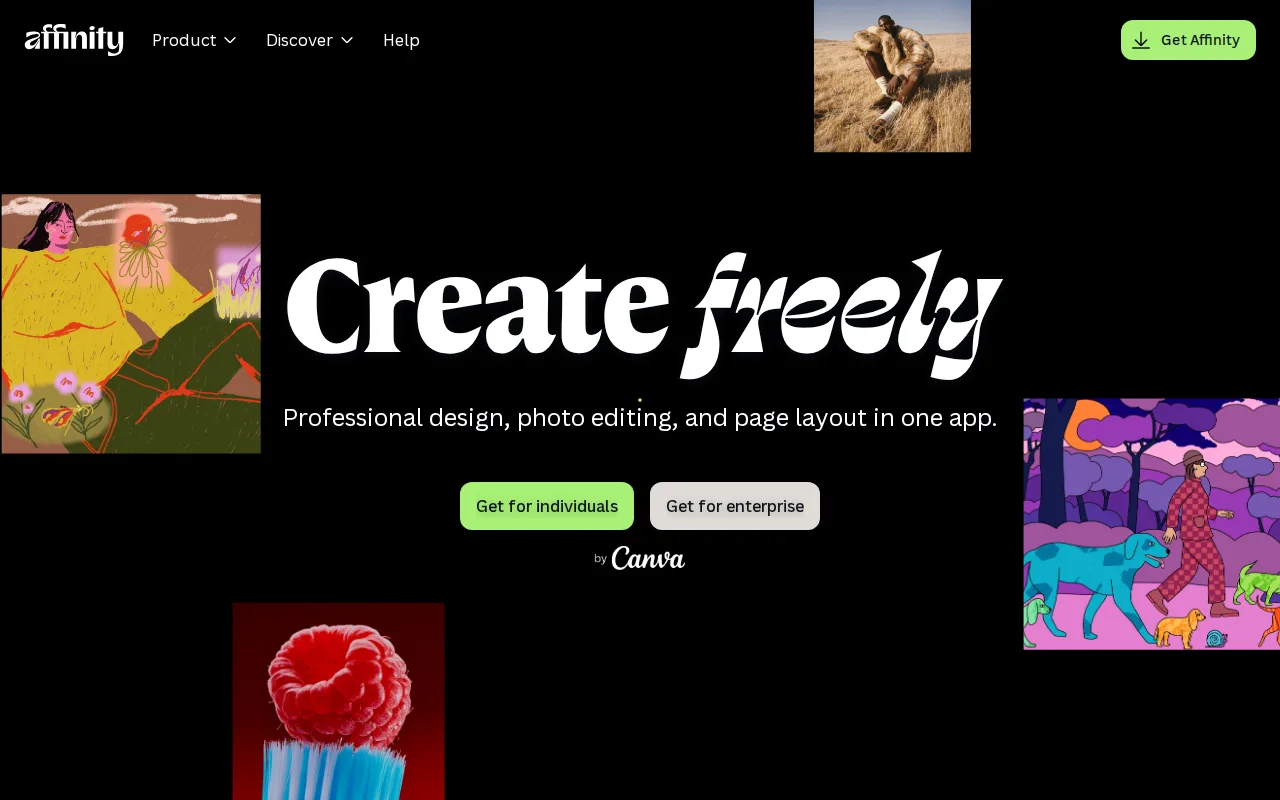 Screenshot of Affinity
