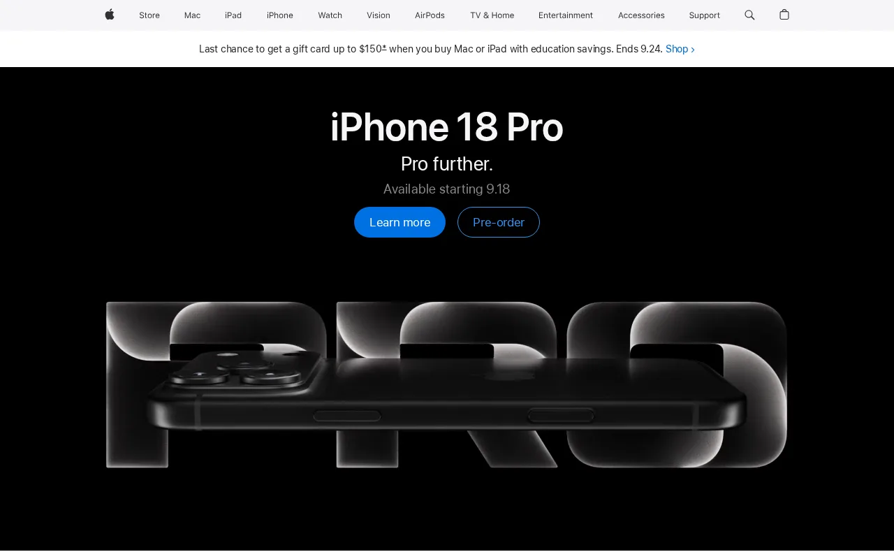 Screenshot of Apple Notes