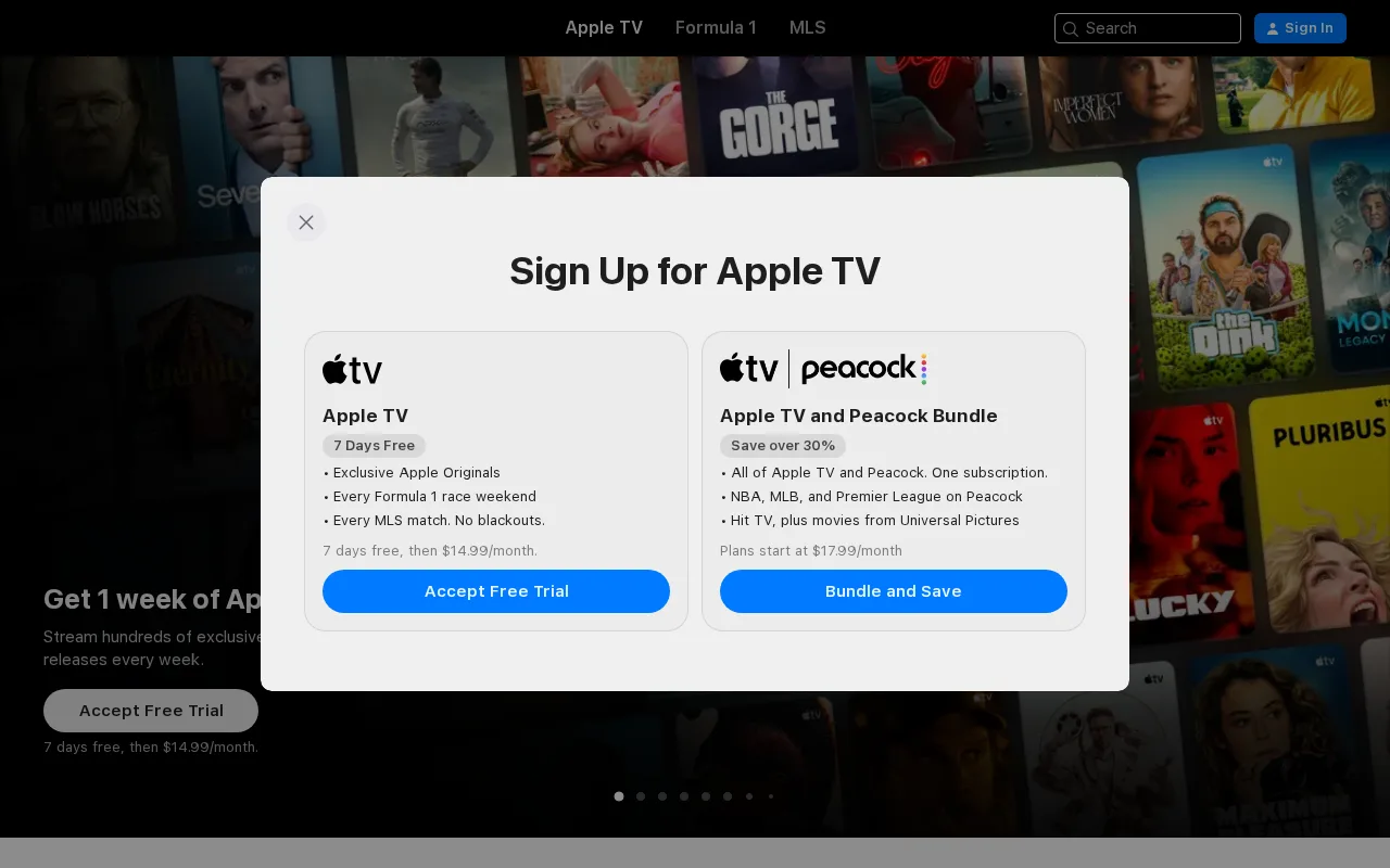 Screenshot of Apple TV