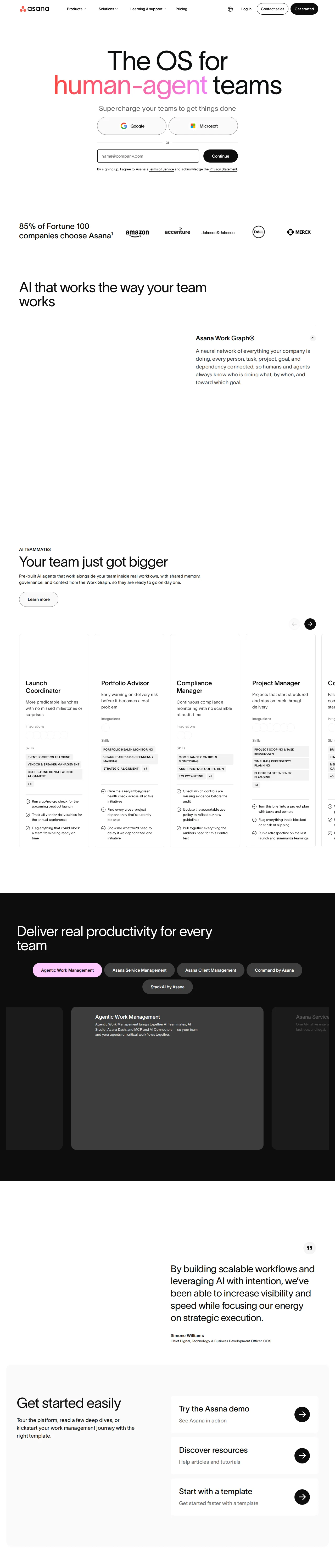 Screenshot of Asana