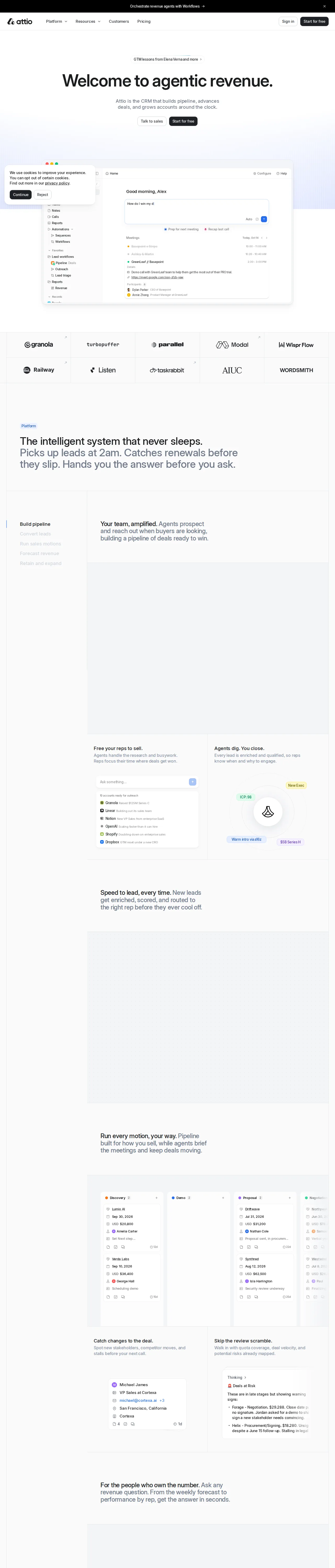 Screenshot of Attio