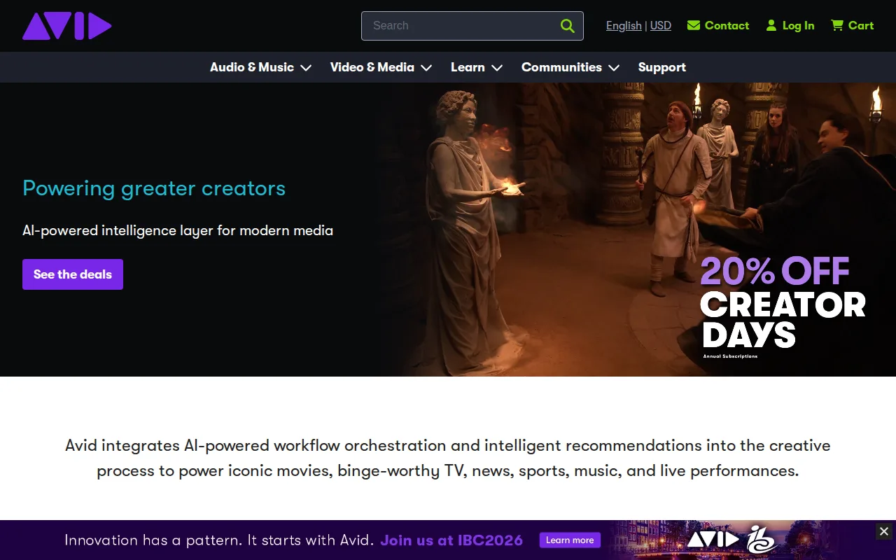 Screenshot of Avid Media Composer