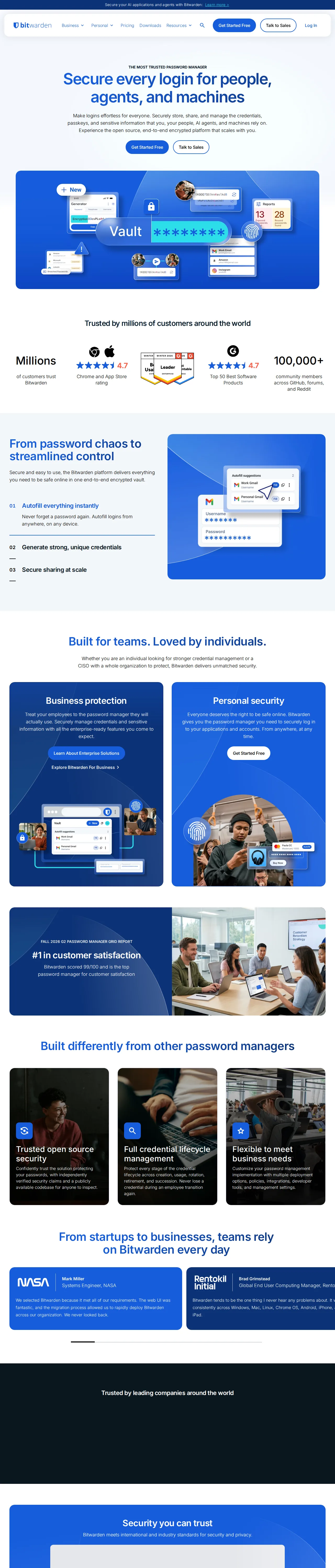 Screenshot of Bitwarden