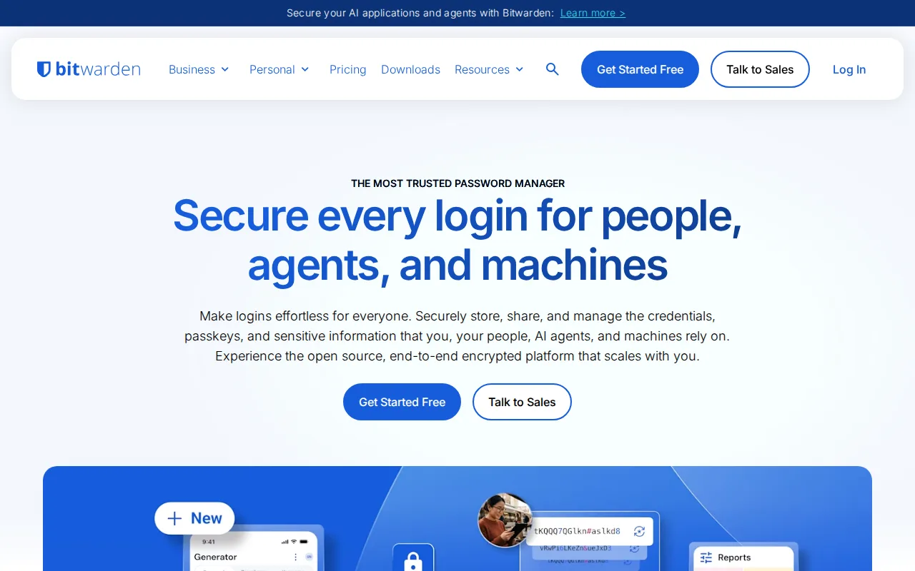 Screenshot of Bitwarden