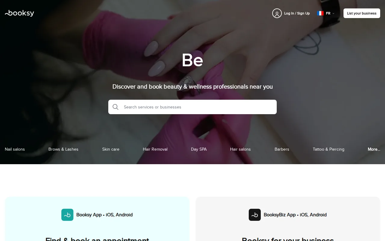 Screenshot of Booksy