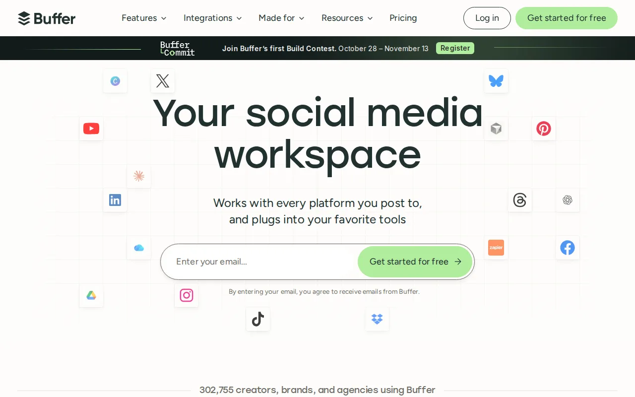 Screenshot of Buffer
