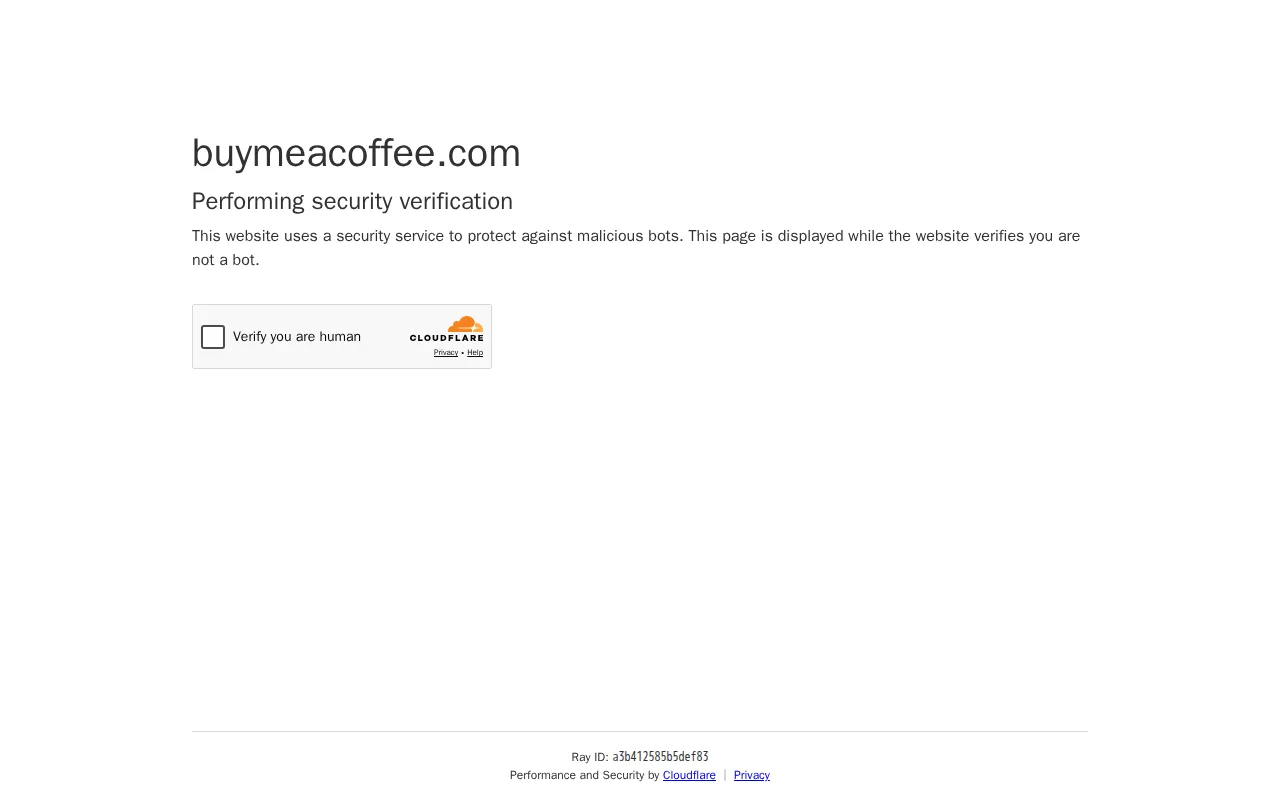 Screenshot of Buy Me a Coffee