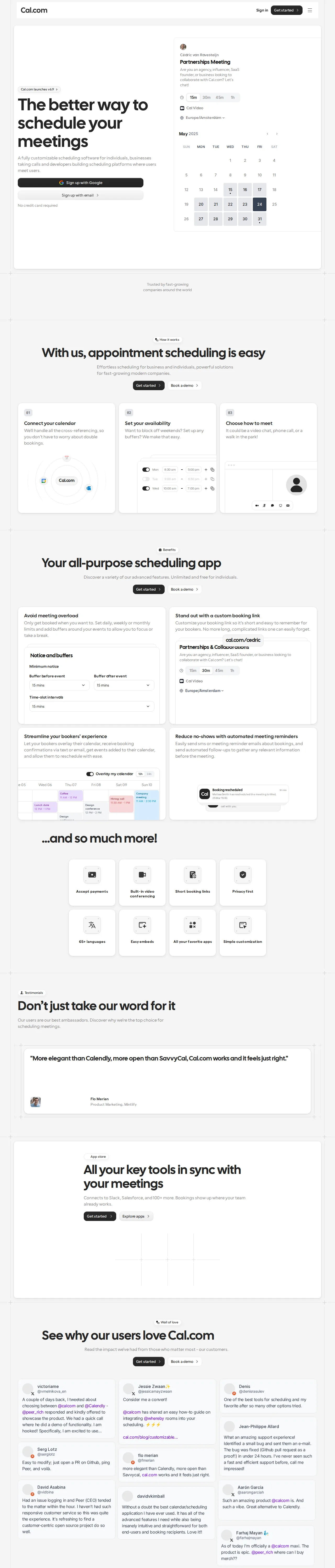 Screenshot of Cal.com
