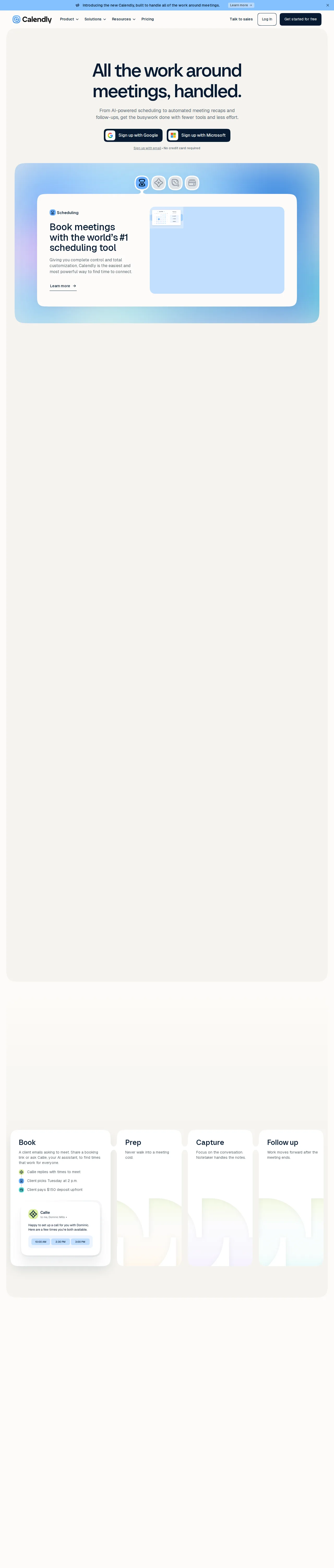 Screenshot of Calendly