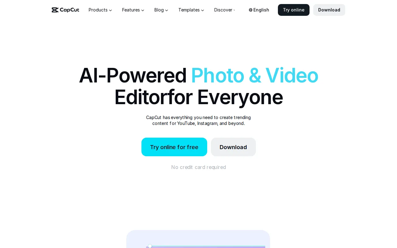 Screenshot of CapCut