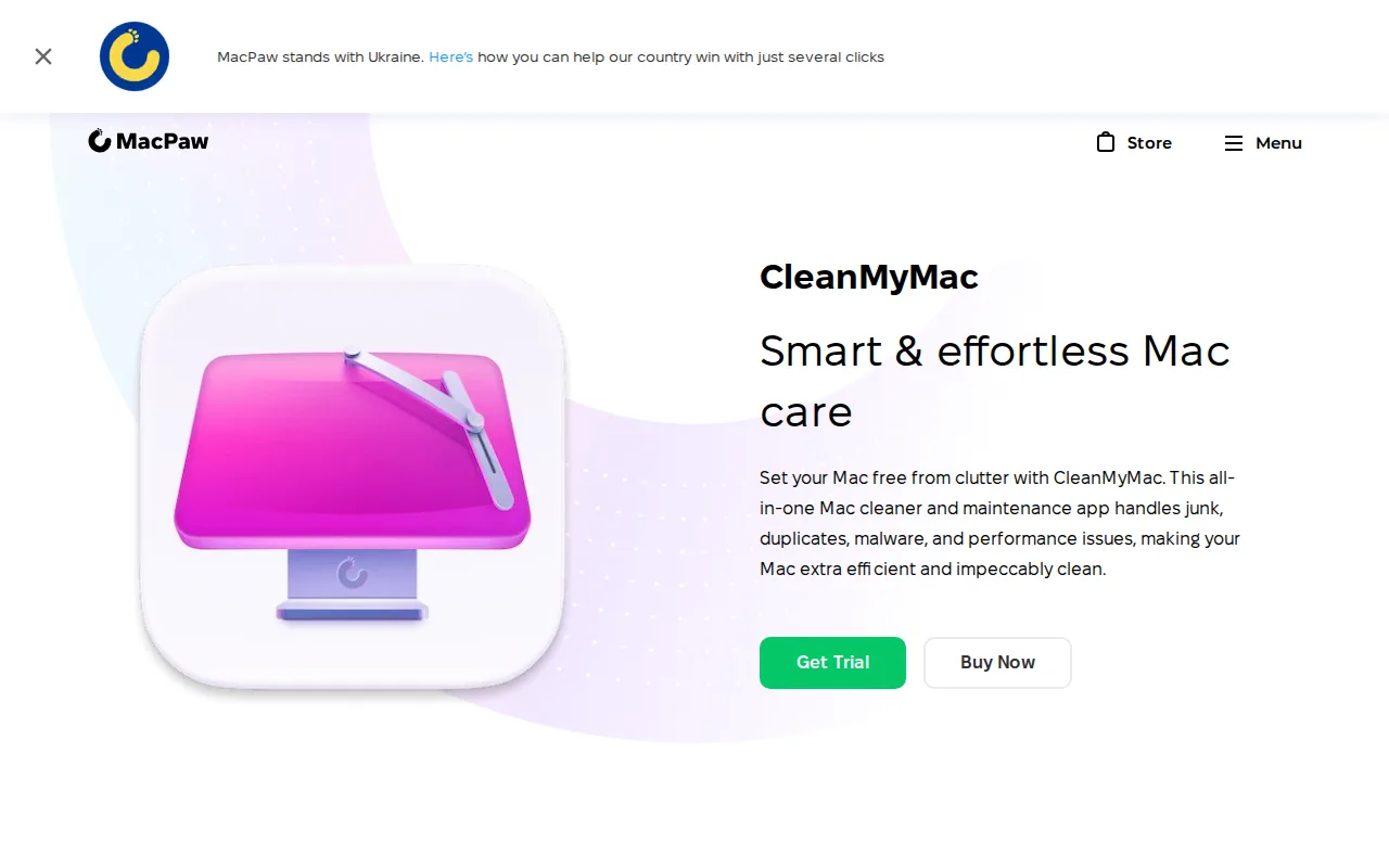 Screenshot of CleanMyMac