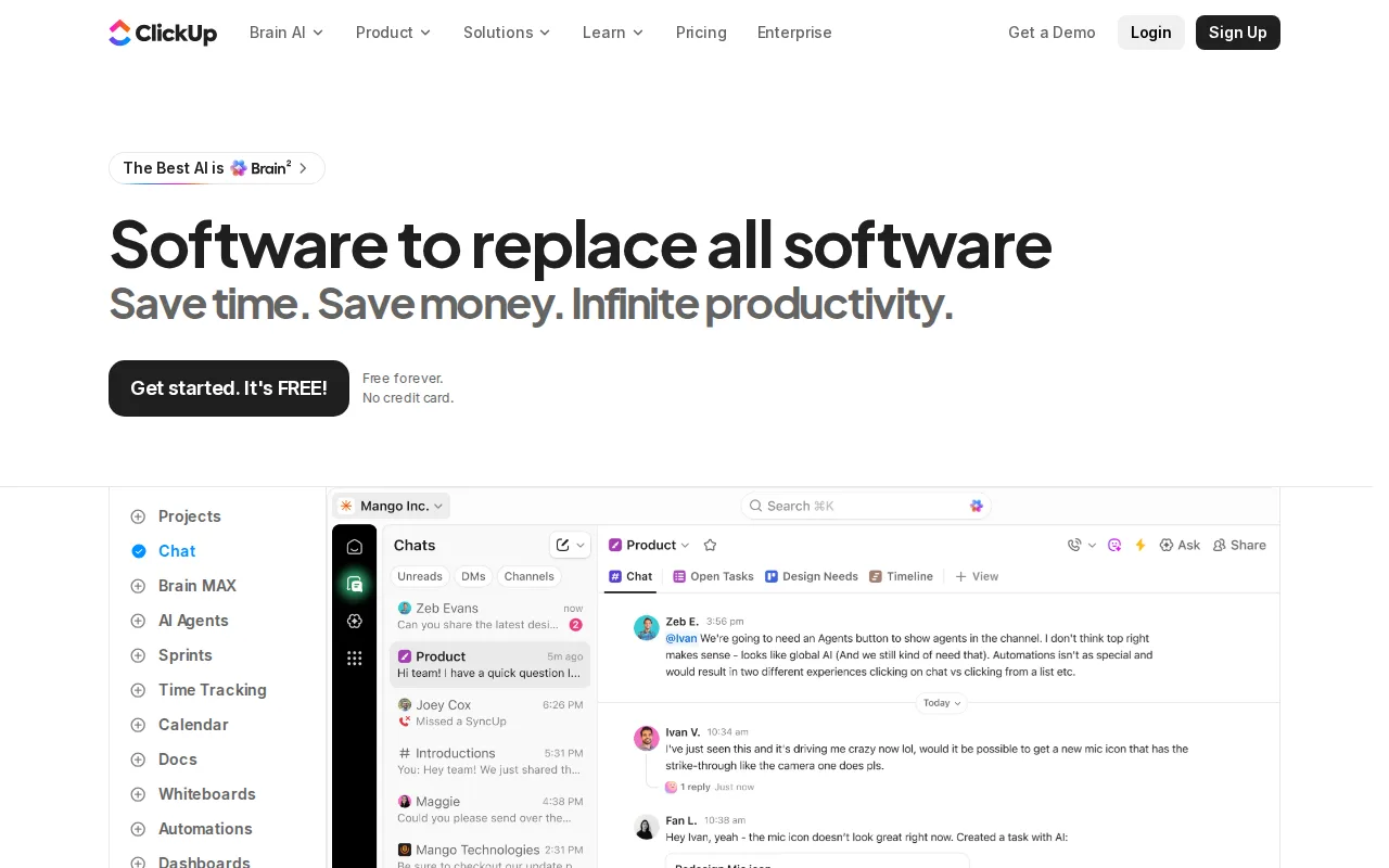 Screenshot of ClickUp