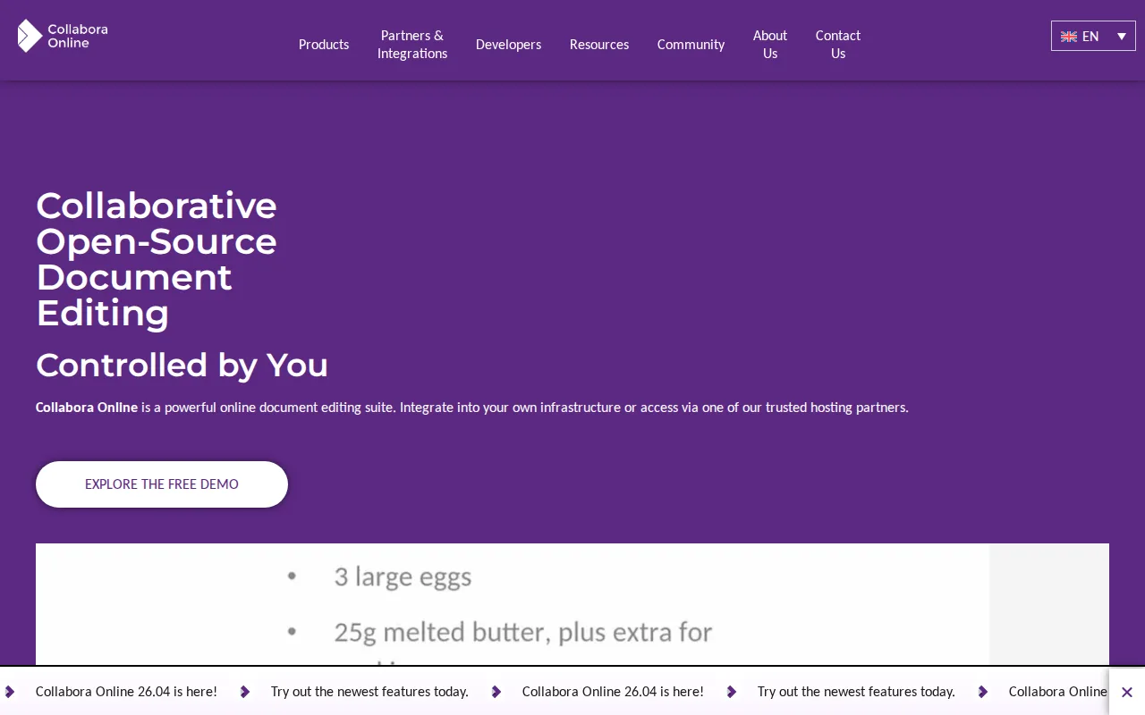 Screenshot of Collabora Online