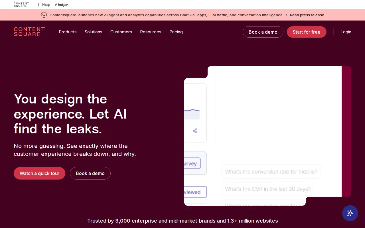 Screenshot of Contentsquare