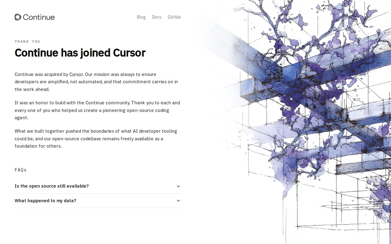 Screenshot of Continue
