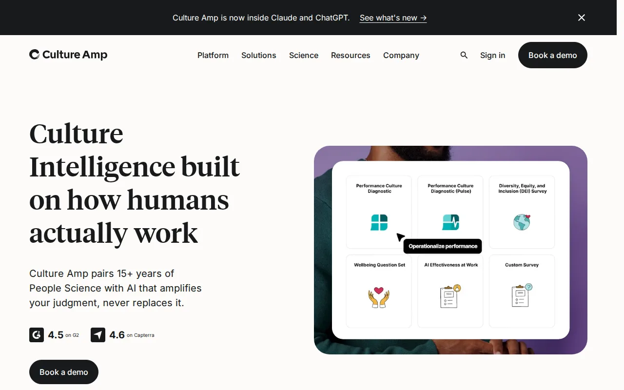 Screenshot of Culture Amp
