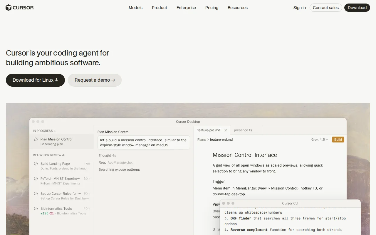 Screenshot of Cursor