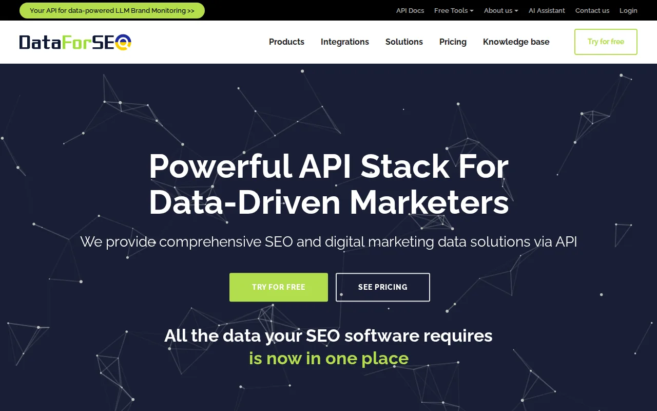 Screenshot of DataForSEO