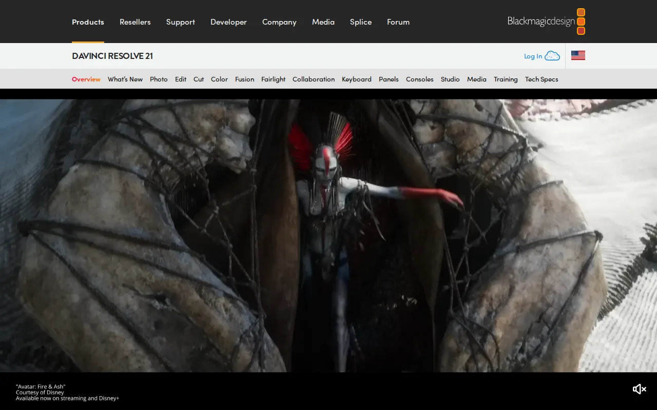 Screenshot of DaVinci Resolve