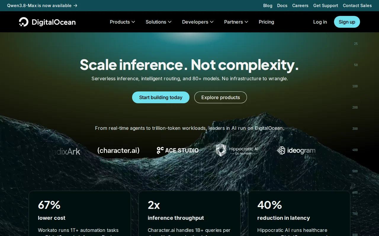 Screenshot of DigitalOcean