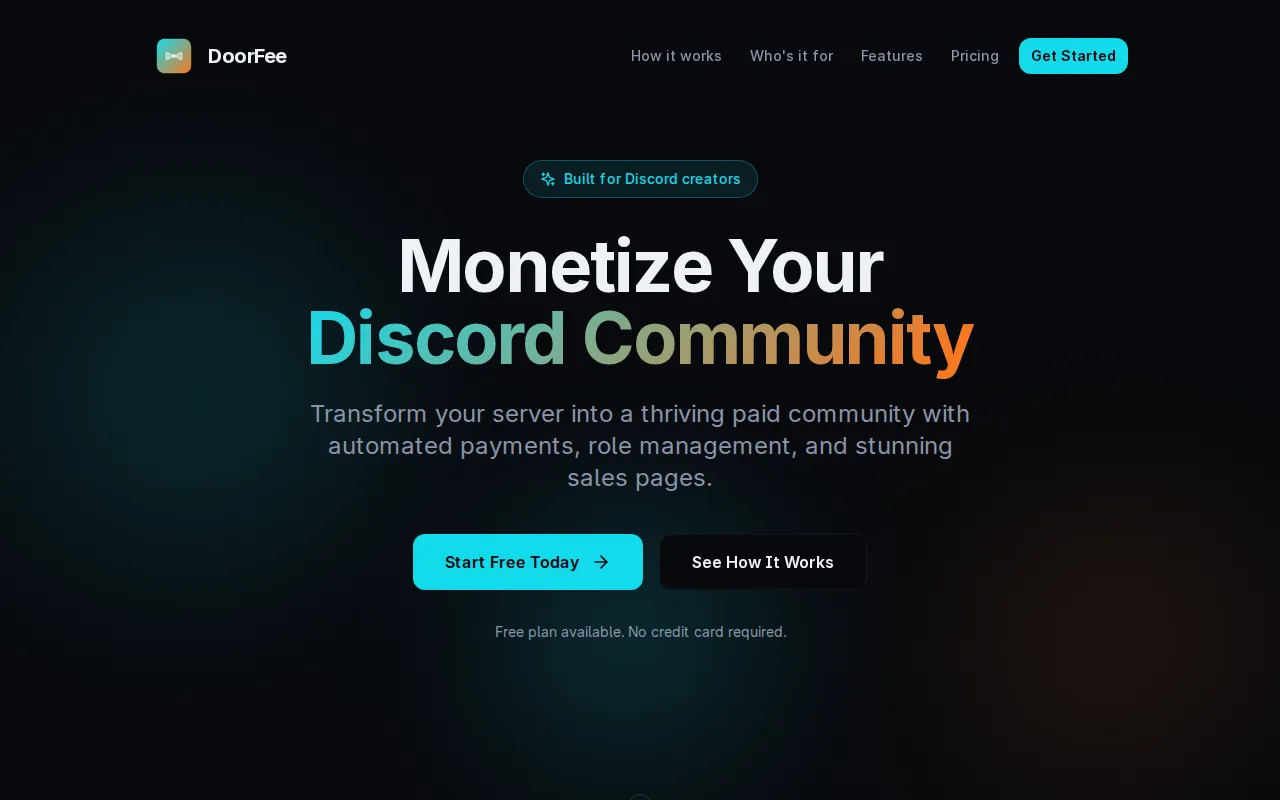 Screenshot of DoorFee