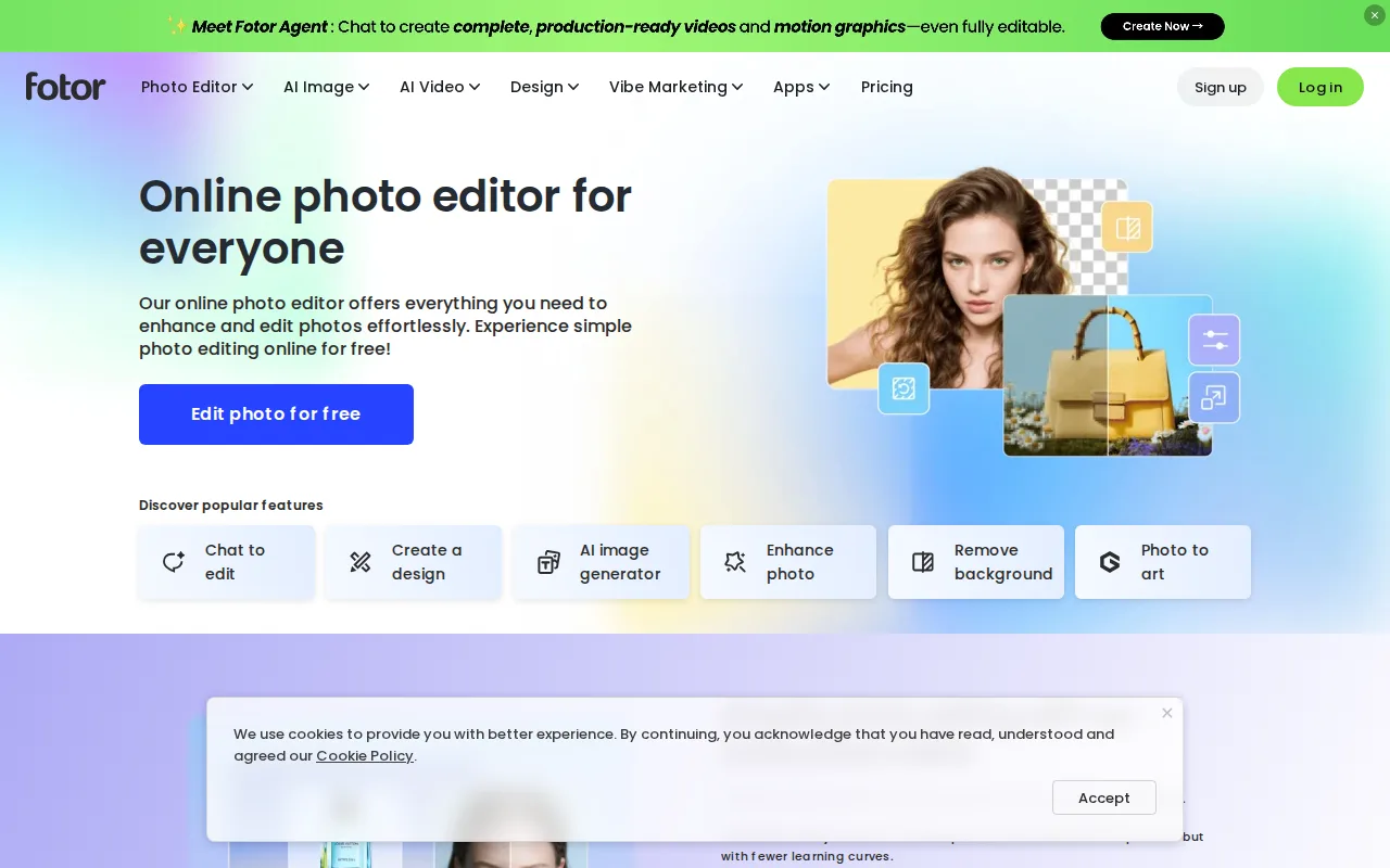 Screenshot of Fotor