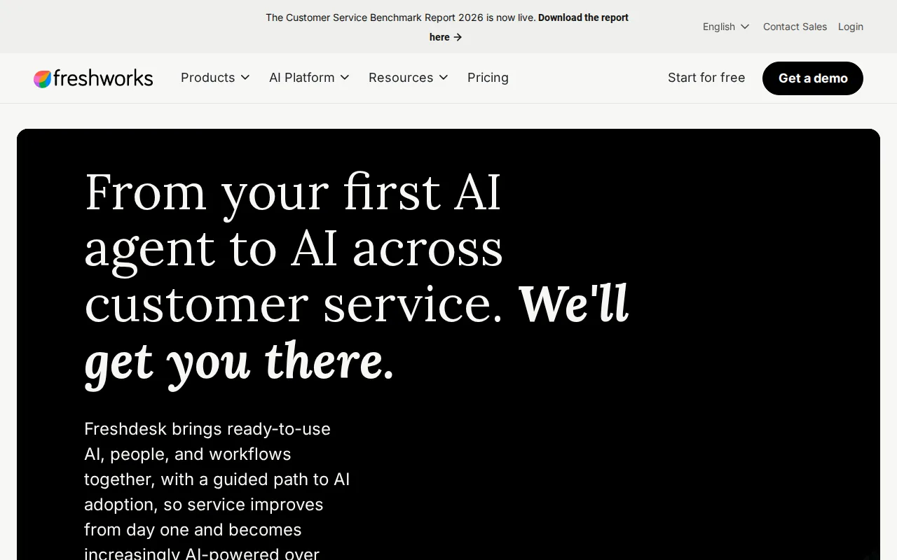 Screenshot of Freshdesk