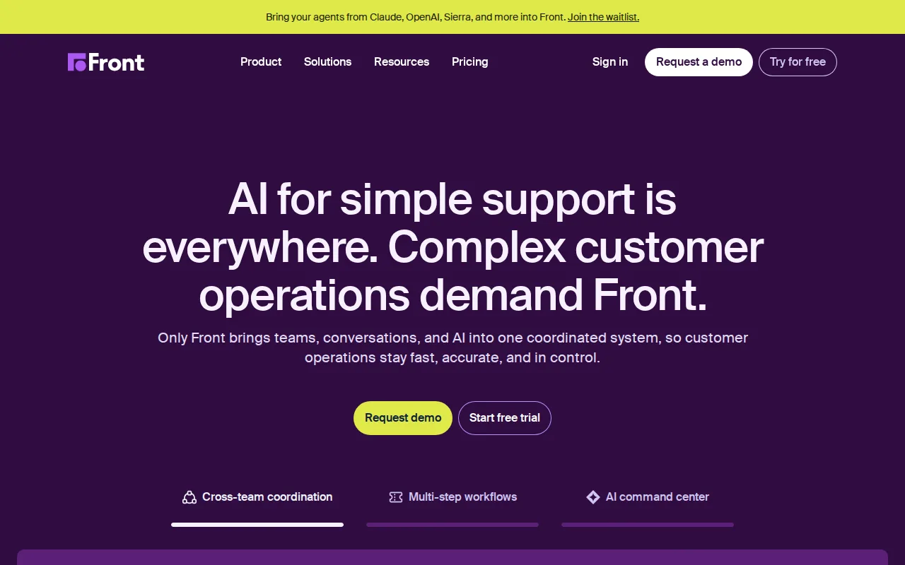 Screenshot of Front