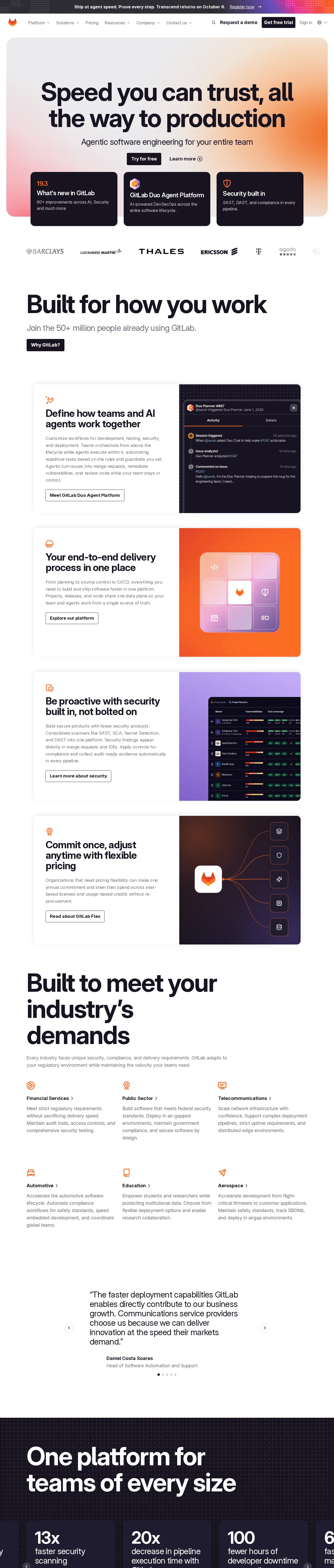Screenshot of GitLab