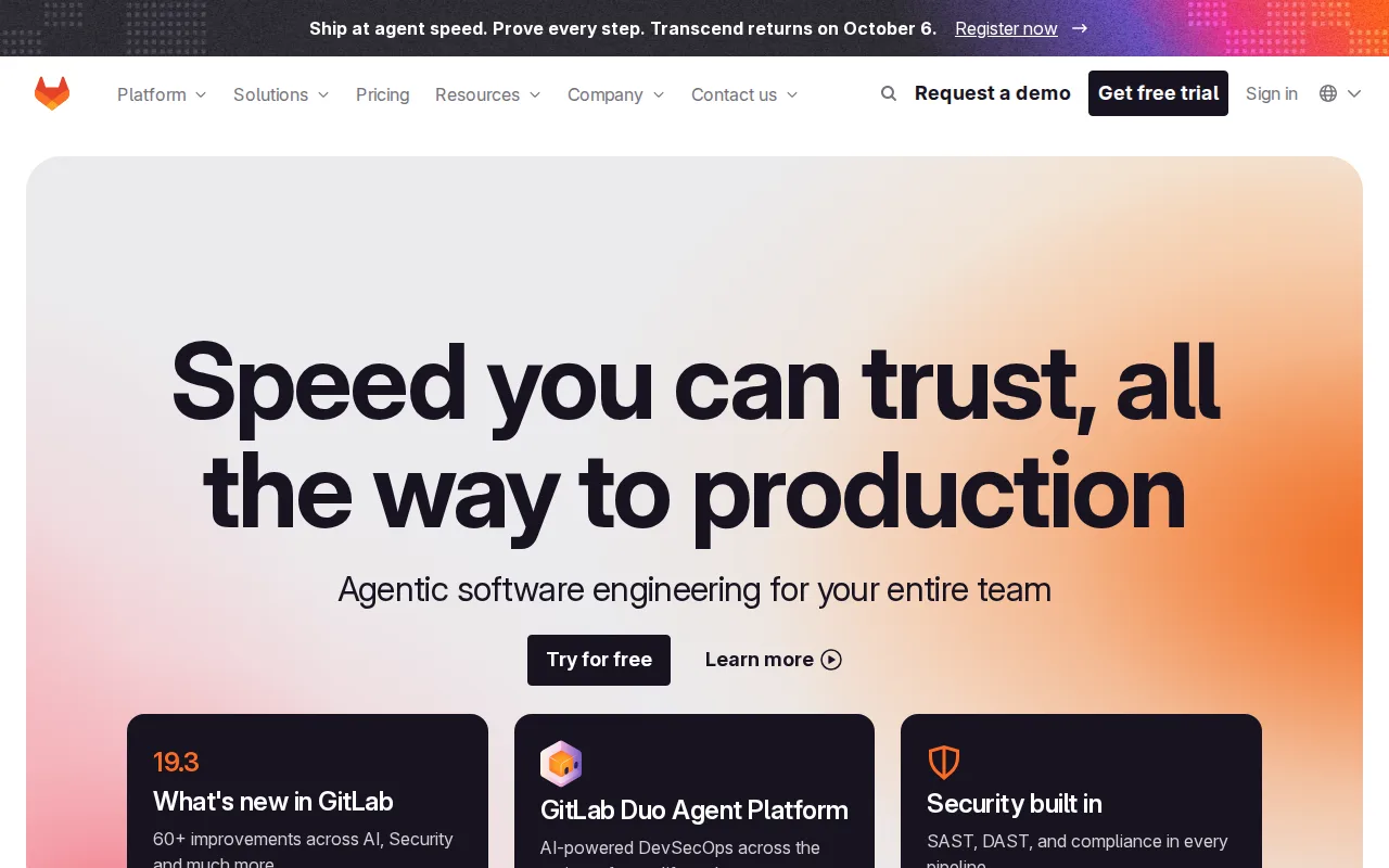 Screenshot of GitLab