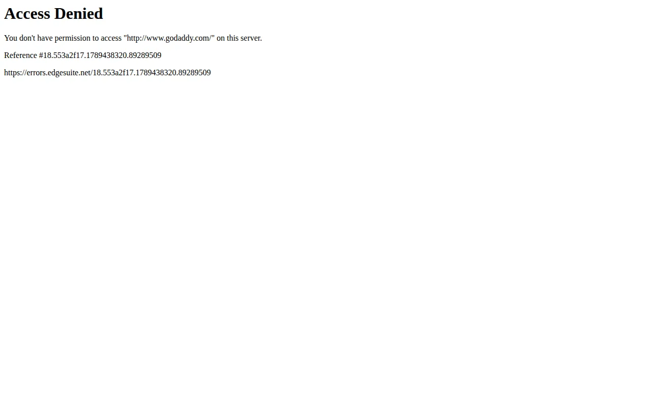 Screenshot of GoDaddy Website Builder