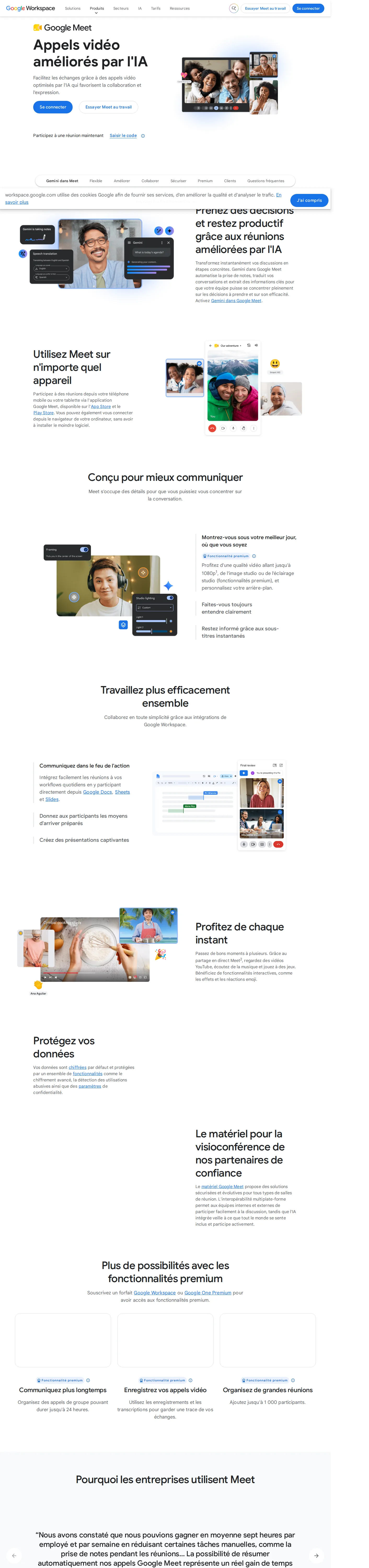 Screenshot of Google Meet