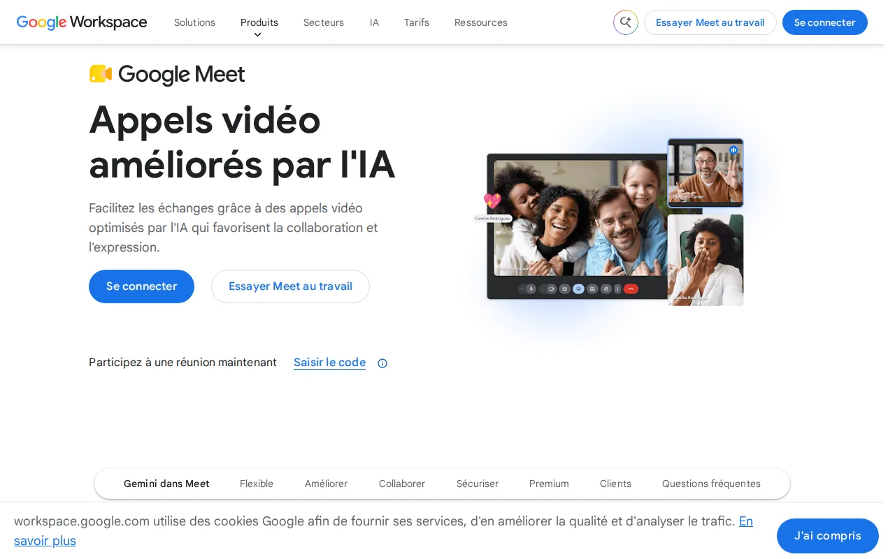 Screenshot of Google Meet