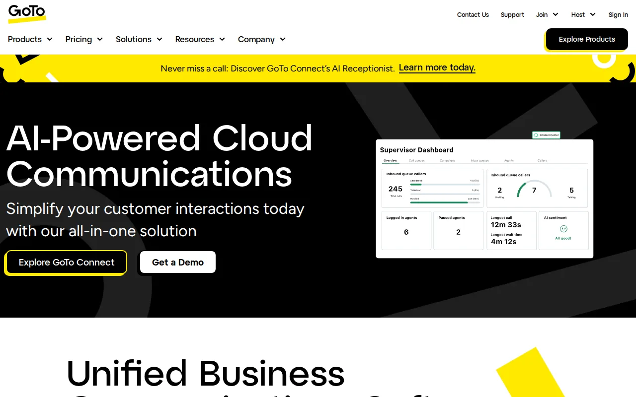 Screenshot of GoTo Connect