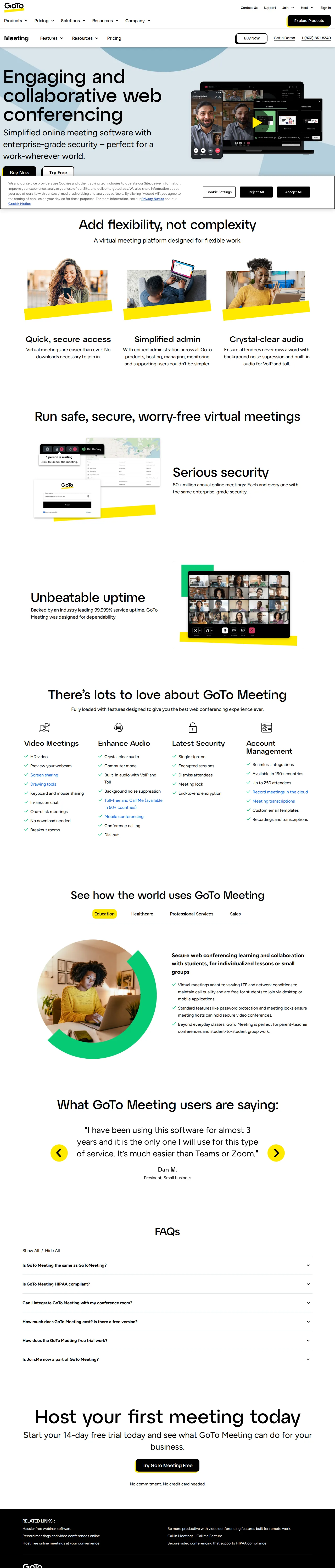 Screenshot of GoTo Meeting