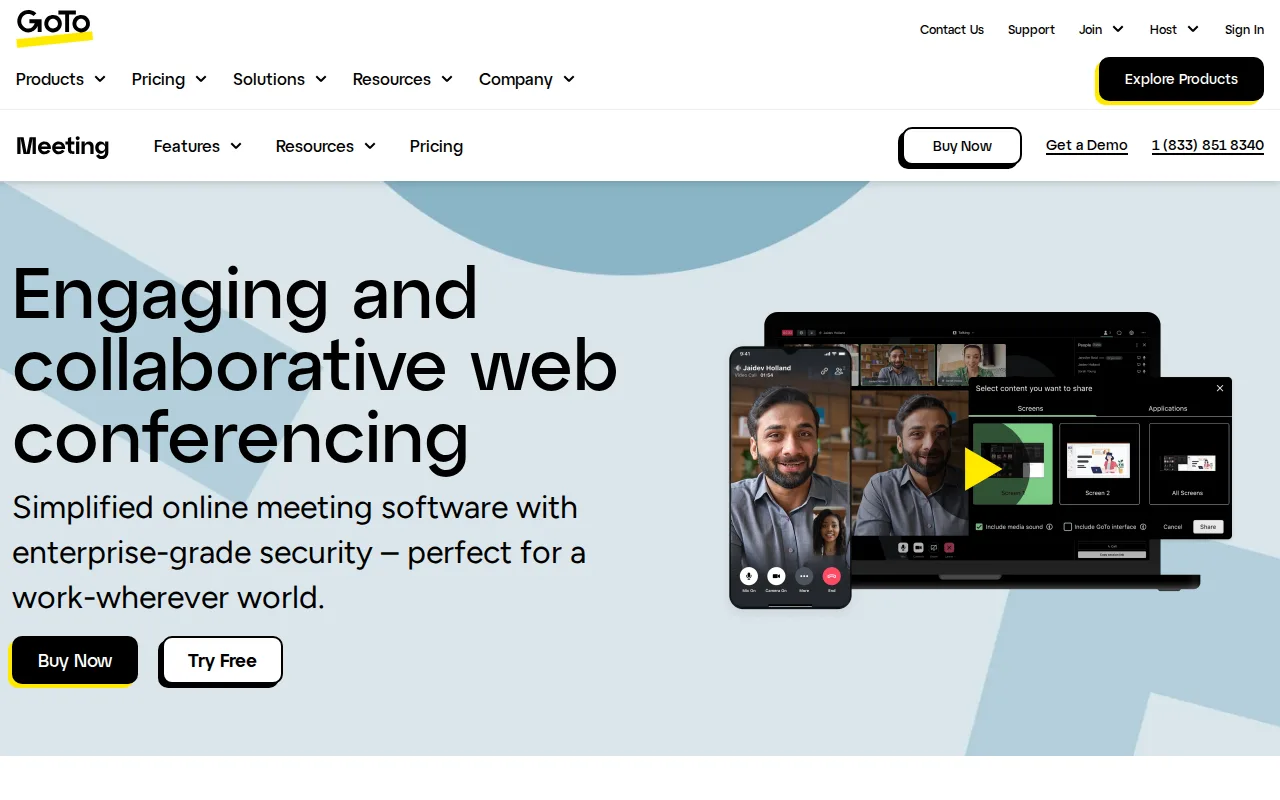 Screenshot of GoTo Meeting