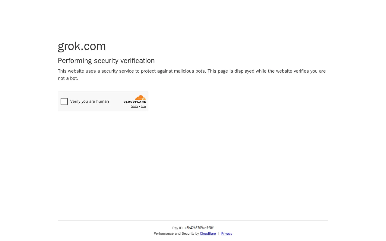 Screenshot of Grok
