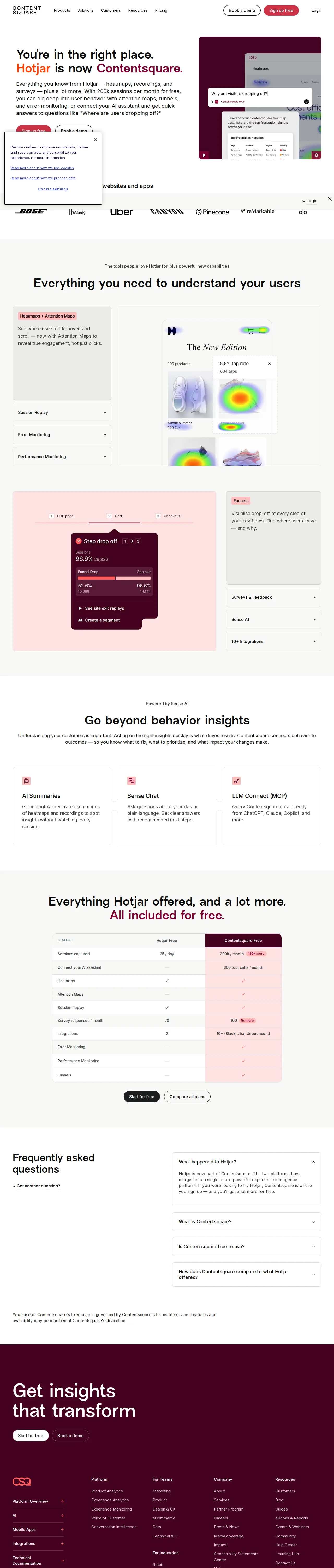 Screenshot of Hotjar