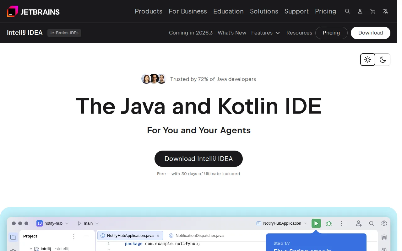 Screenshot of IntelliJ IDEA