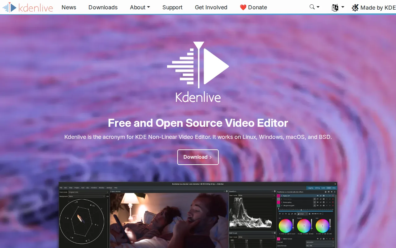 Screenshot of Kdenlive