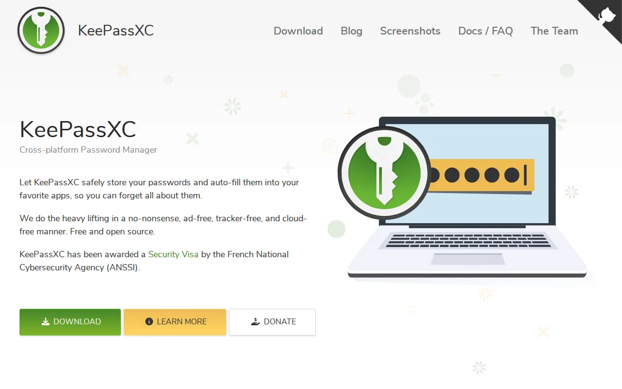 Screenshot of KeePassXC