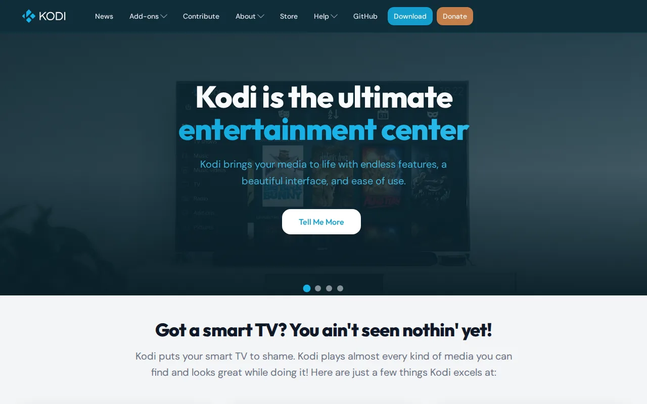 Screenshot of Kodi