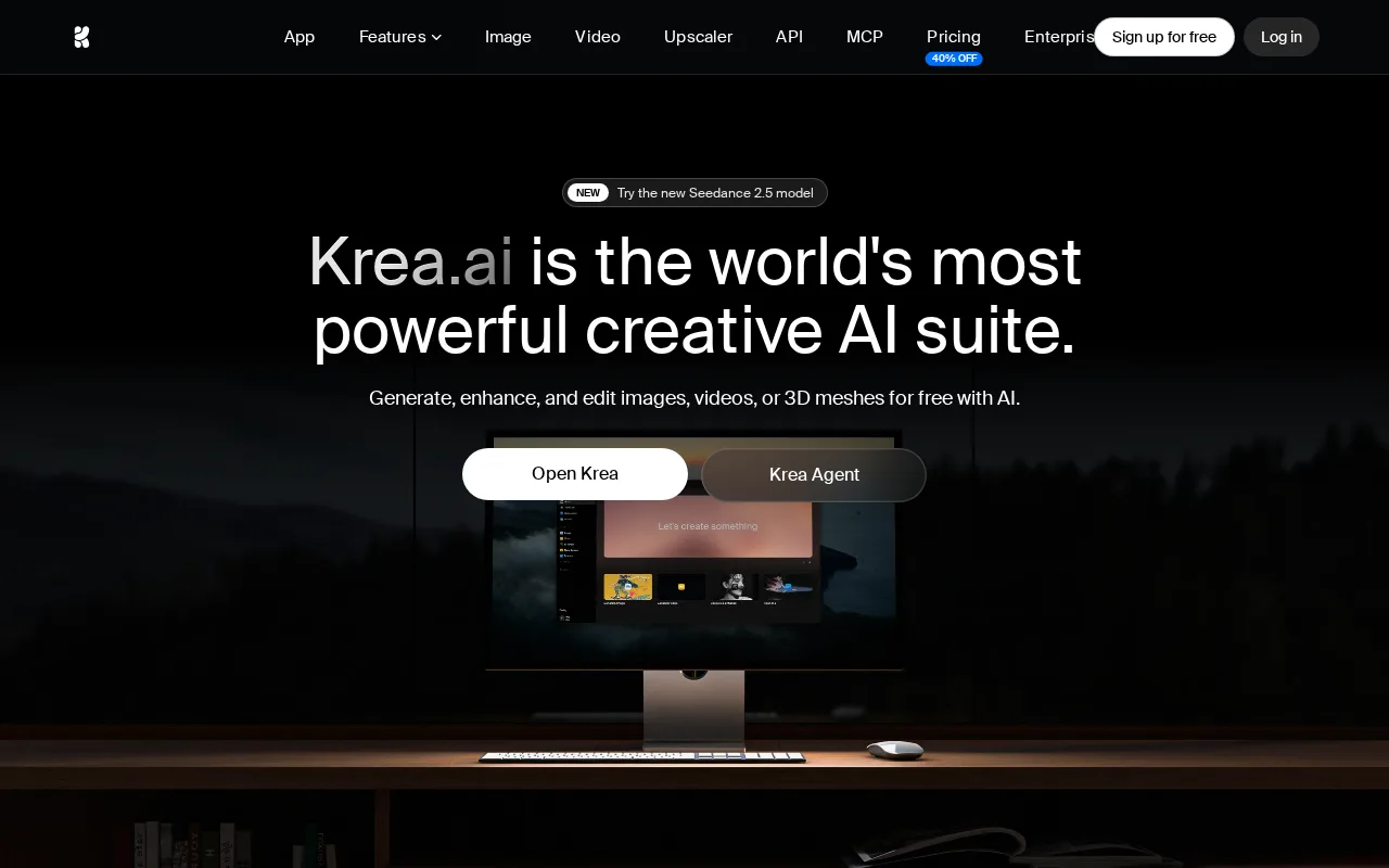 Screenshot of Krea