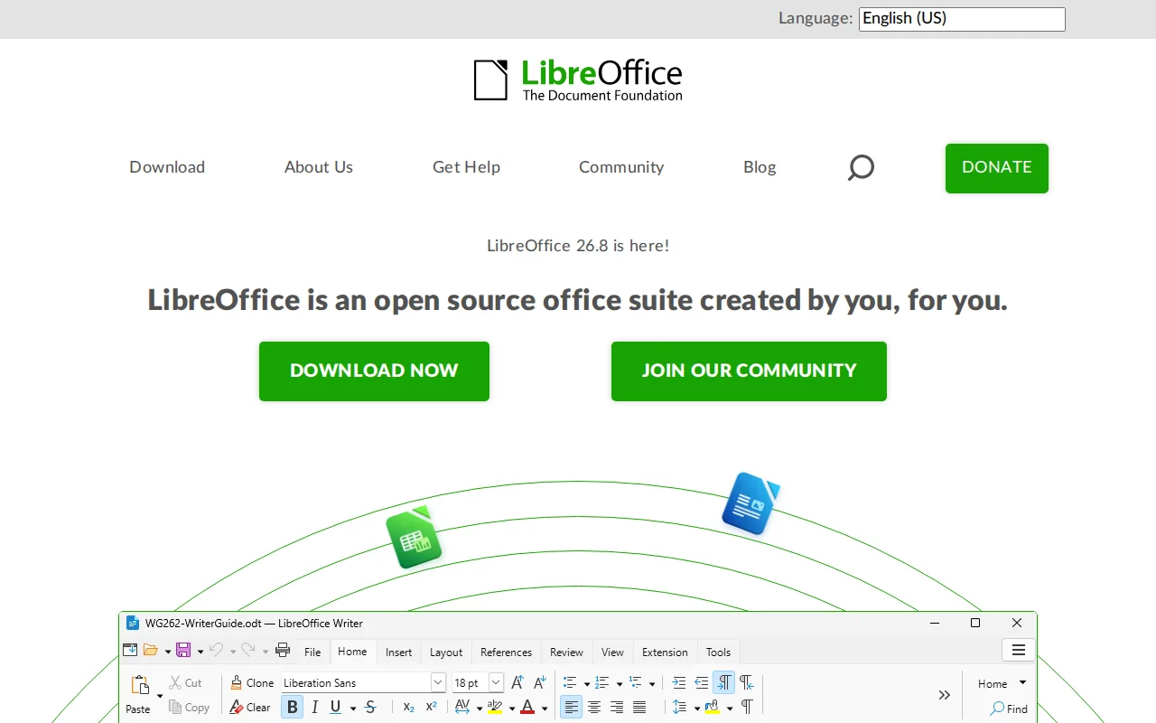 Screenshot of LibreOffice