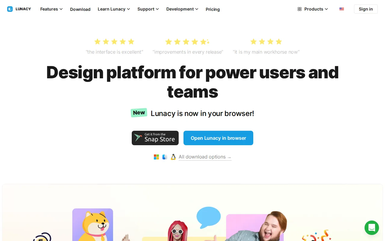 Screenshot of Lunacy