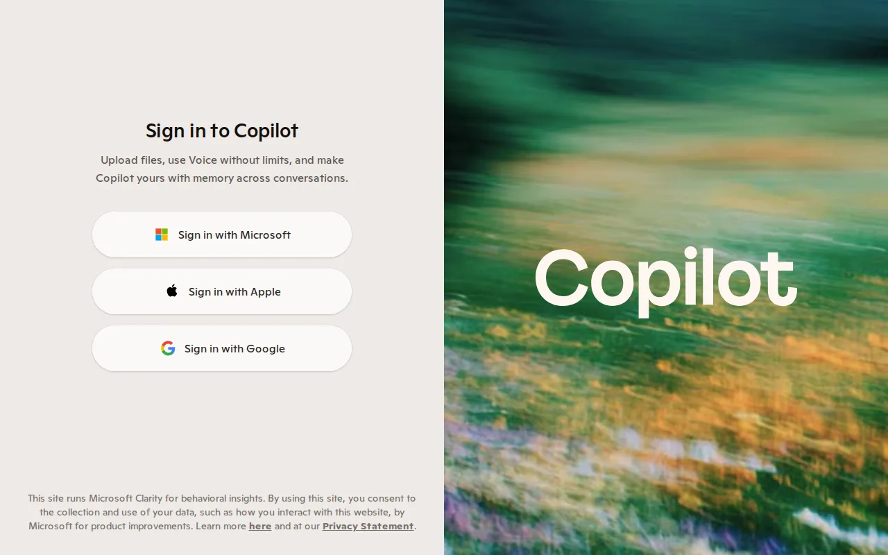 Screenshot of Microsoft Copilot