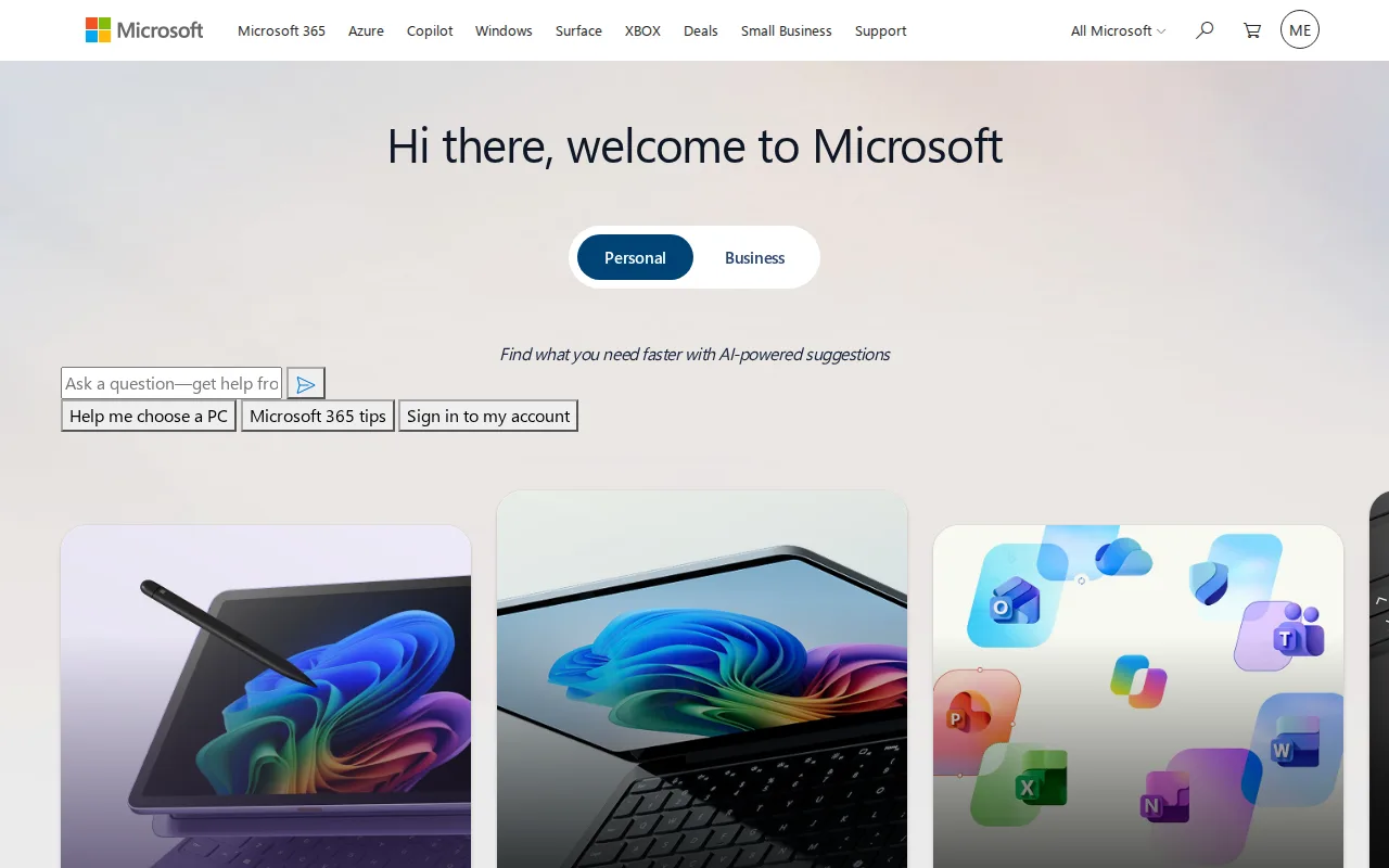 Screenshot of Microsoft Office