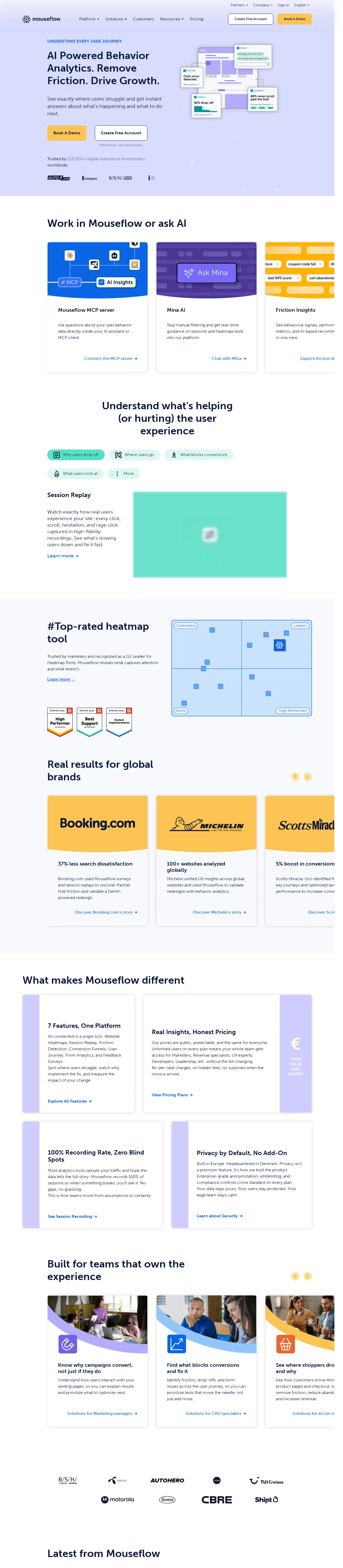 Screenshot of Mouseflow