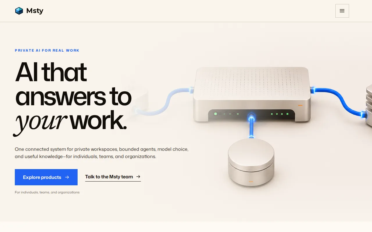 Screenshot of Msty